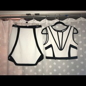 Lulu’s two piece black & white stretch dress